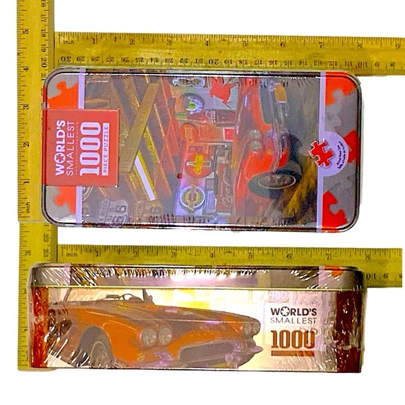 Puzzle World's Smallest Classic Car 1000 Piece Tin Box 11.7x16.50 in New Sealed - Picture 7 of 16